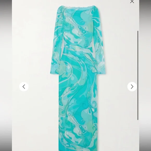 PUCCI
Ruffled printed tulle maxi dress - Picture 2 of 2